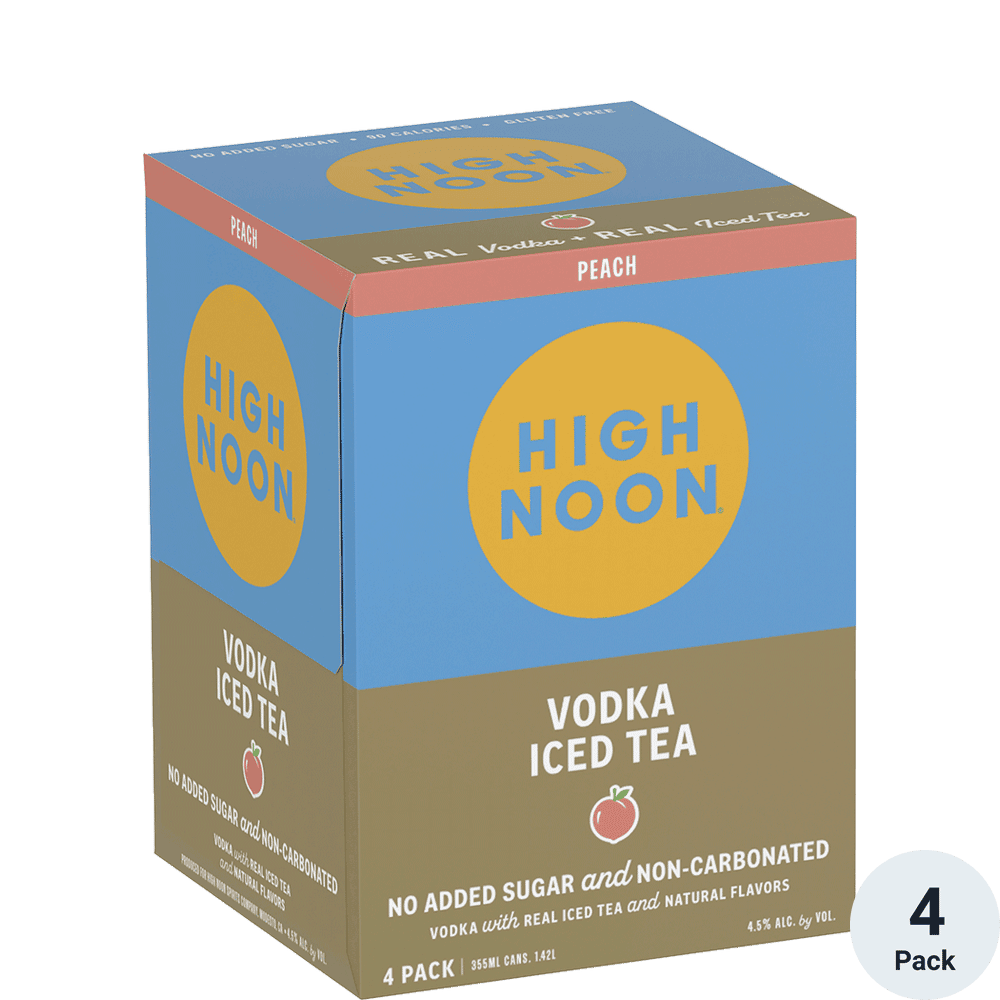 HIGH NOON ICED TEA PEACH ICED TEA 4pk *