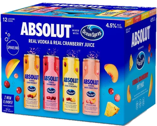 ABSOLUT OCEAN SPRAY VARITEY 12PK